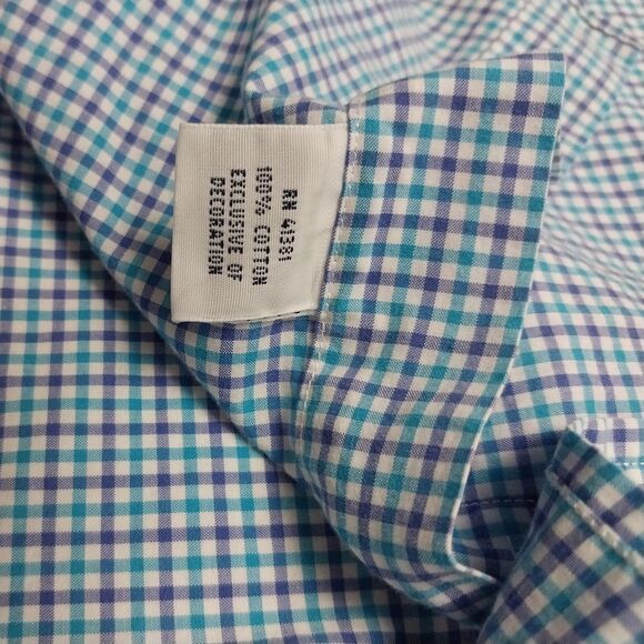 Ralph Lauren Button Down Shirt Long Sleeve Blue Check Men's XXL - Picture 11 of 16